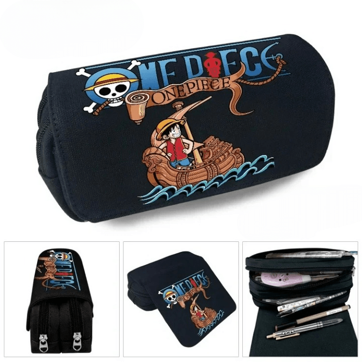 One Piece Etui Zwart Met Cranium Design