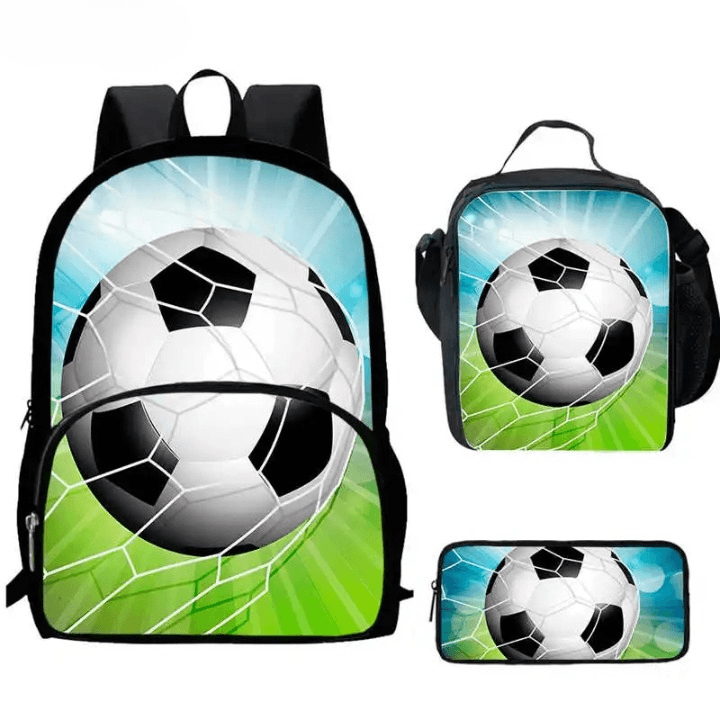 3-delig schoolset voetbal design (Model: 2)