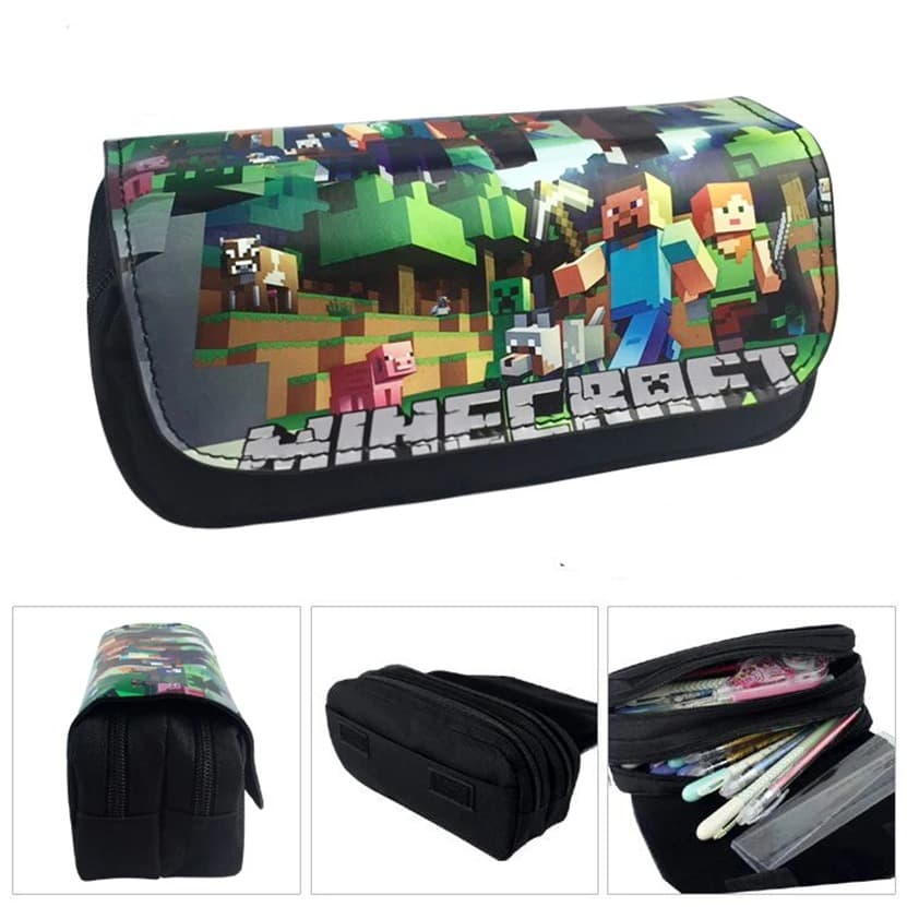 Minecraft Etui Pixel Design met Personages
