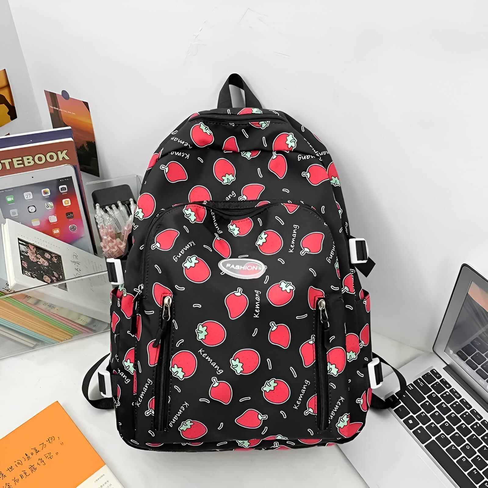 Kinderrugzak met Aardbeienprint - Meerdere Kleuren (Kleur: 8)