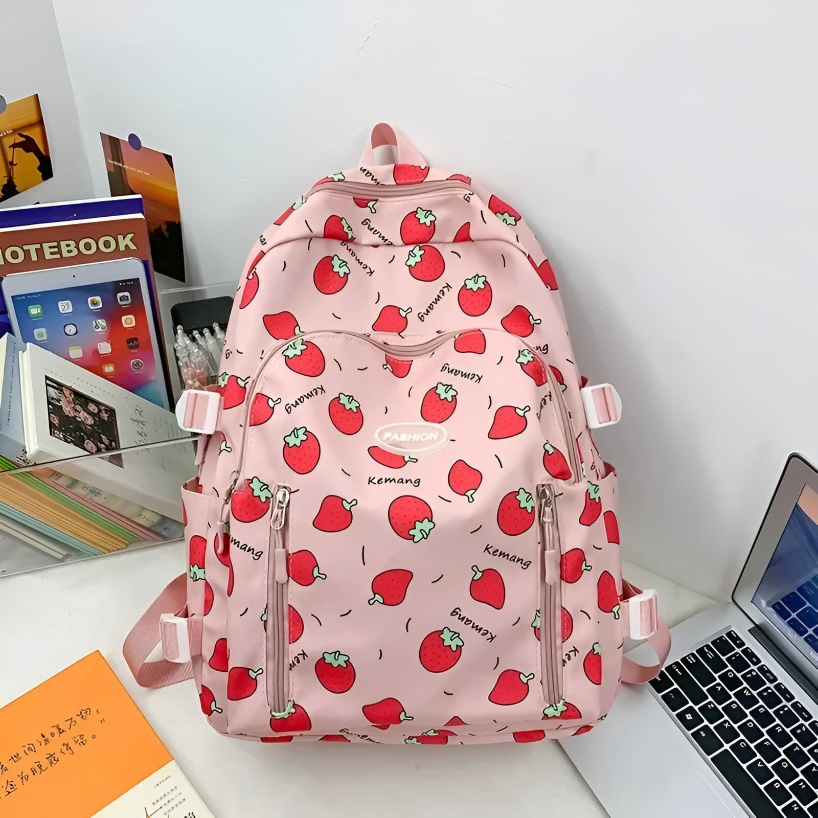 Kinderrugzak met Aardbeienprint - Meerdere Kleuren (Kleur: 7)