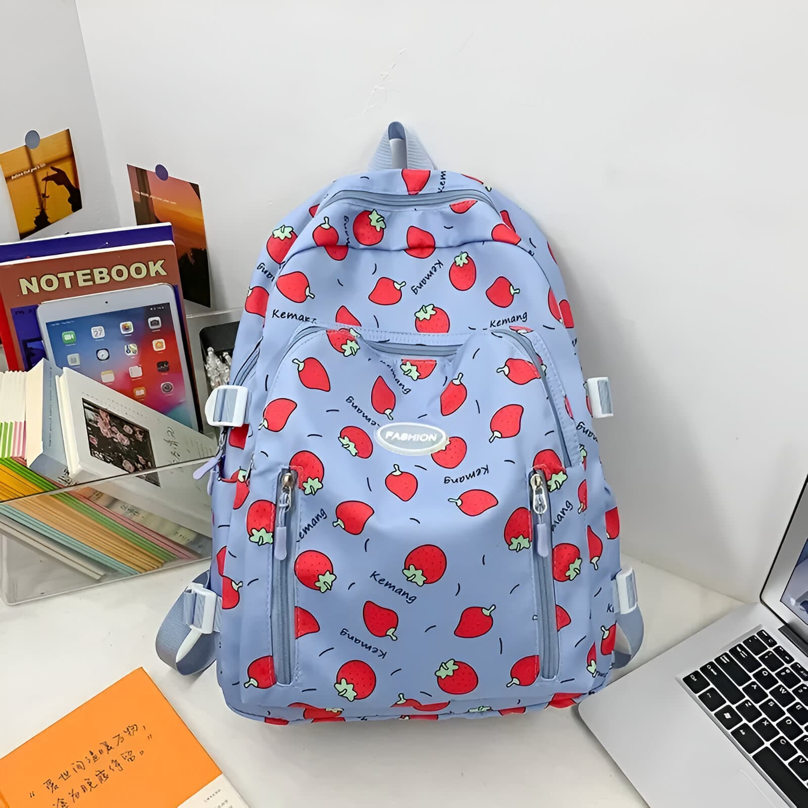Kinderrugzak met Aardbeienprint - Meerdere Kleuren (Kleur: 5)