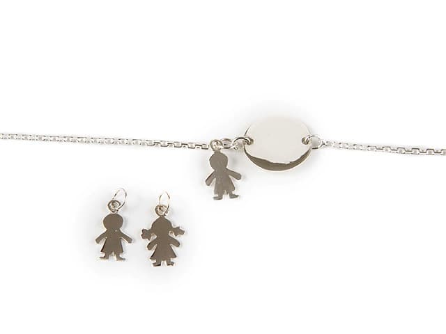 BRACELET PLAQUE PM AVEC ENFANT -