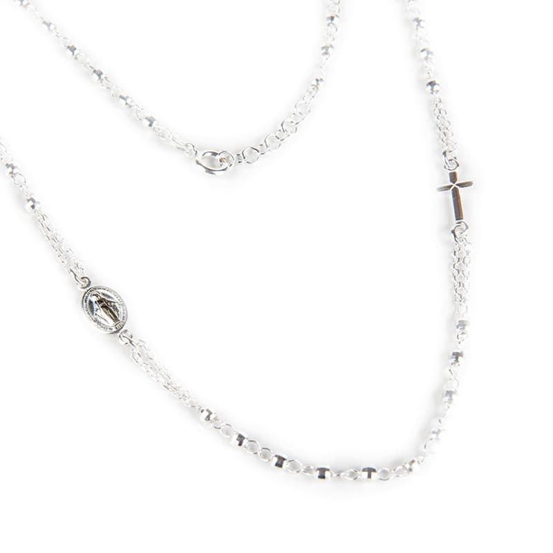 COLLIER CHAPELET ARGENT