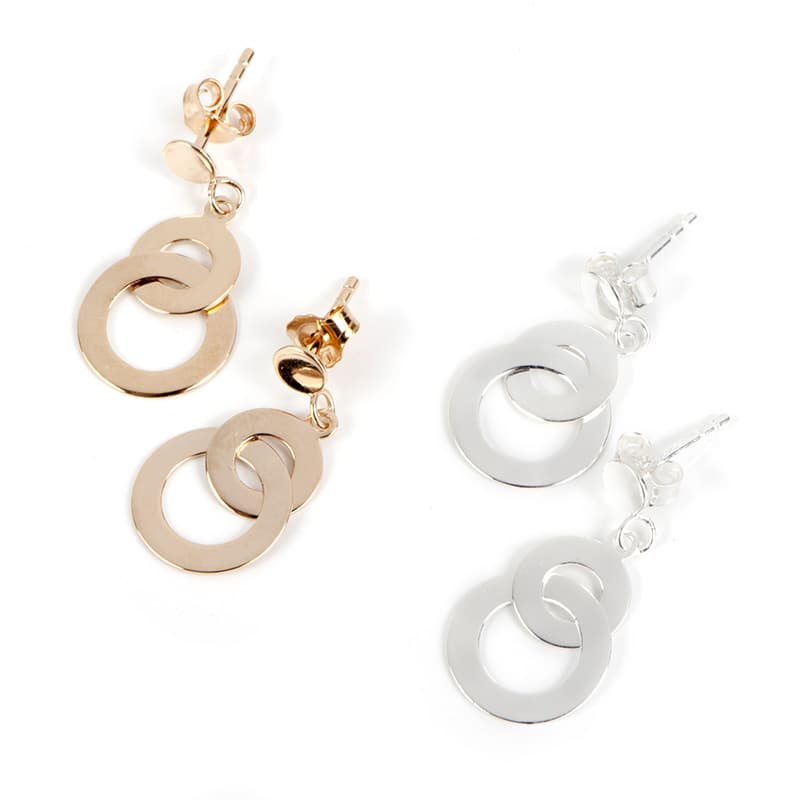 BOUCLES D'OREILLES DOUBLE ANNEAU