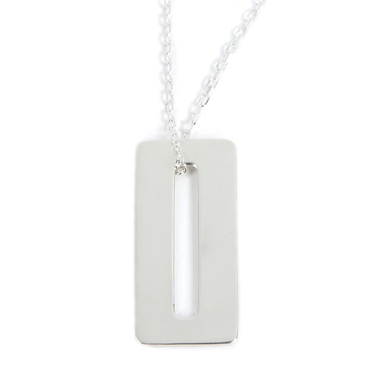 COLLIER DOUBLE TIGE ARGENT H