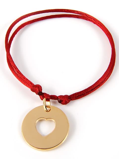 BRACELET MEDAILLE COEUR DANS LE ROND