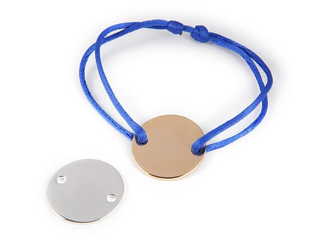 BRACELET PLAQUE RONDE HOMME