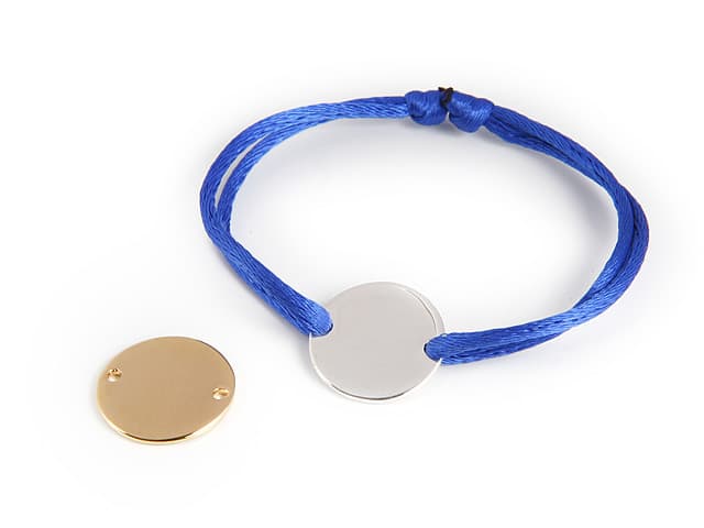 BRACELET MINI PLAQUE RONDE -