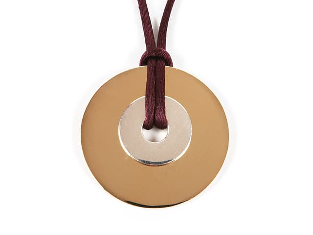 COLLIER DOUBLE CIBLE PO/AR