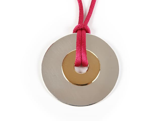 COLLIER DOUBLE CIBLE AR/PO
