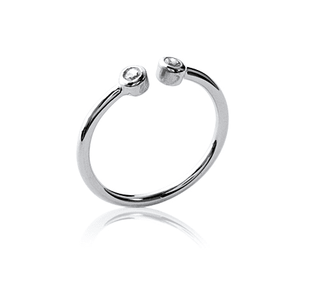 BAGUE JONC ZIRCONIUM SERTIS