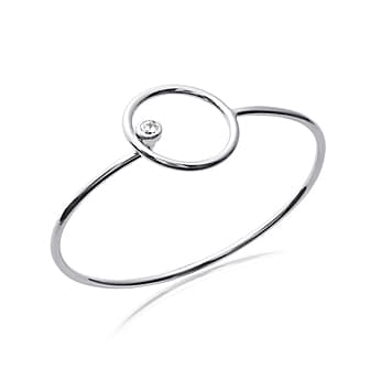 BRACELET JONC CERCLE EVIDE AVEC ZIRCONIUM