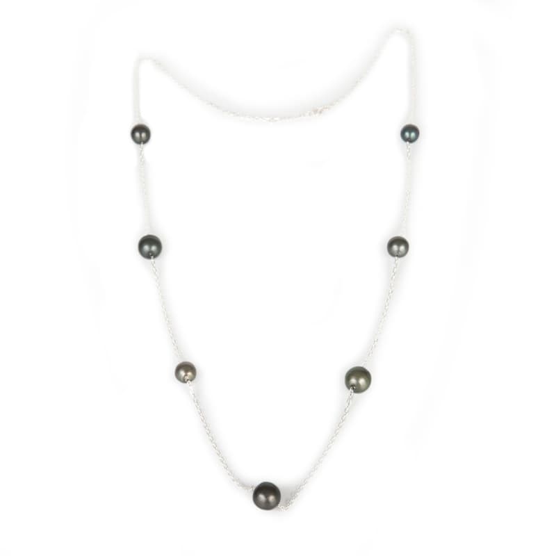 SAUTOIR PERLE DE TAHITI (ARGENT OU PLAQUE-OR)
