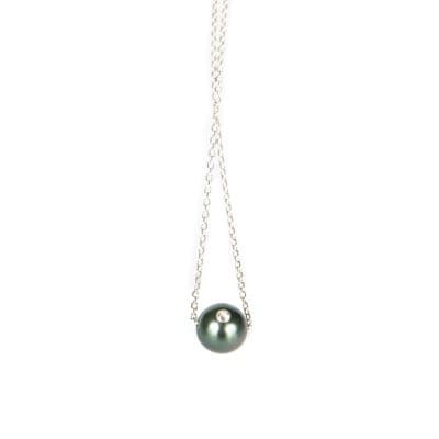 PERLE DE TAHITI AVEC UN ZIRCONIUM