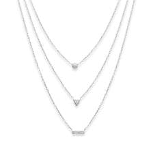 COLLIER 3 RANG (ARGENT OU PLAQUE-OR)