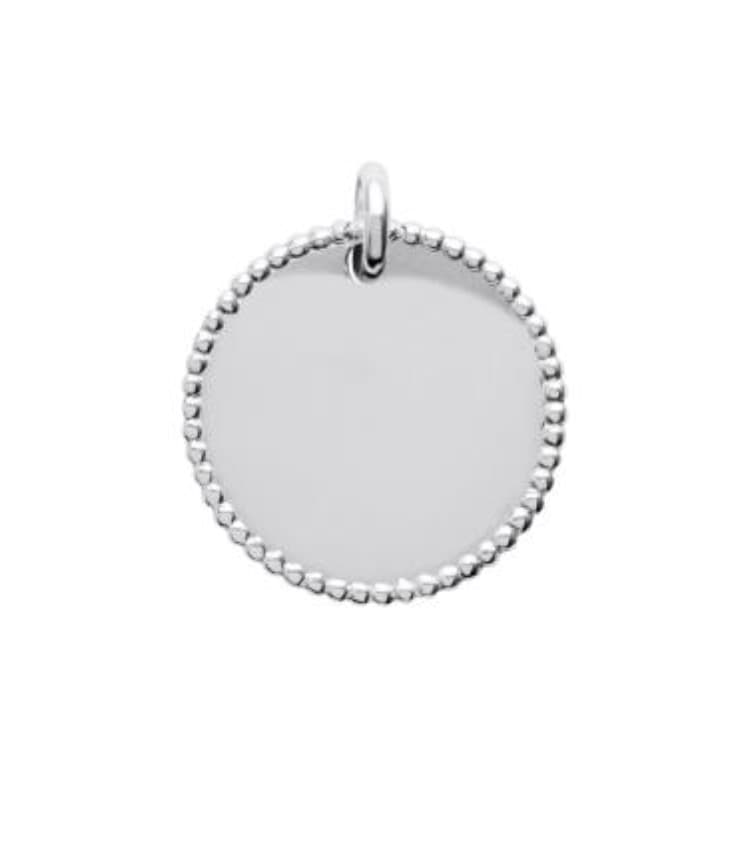 MEDAILLE PERLEE EN ARGENT ou PLAQUE-OR