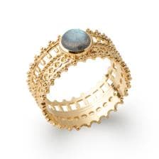 BAGUE DENTELLEE AVEC PIERRE VERITABLE