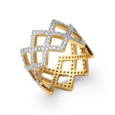 BAGUE GEOMETRIQUE AJOUREE