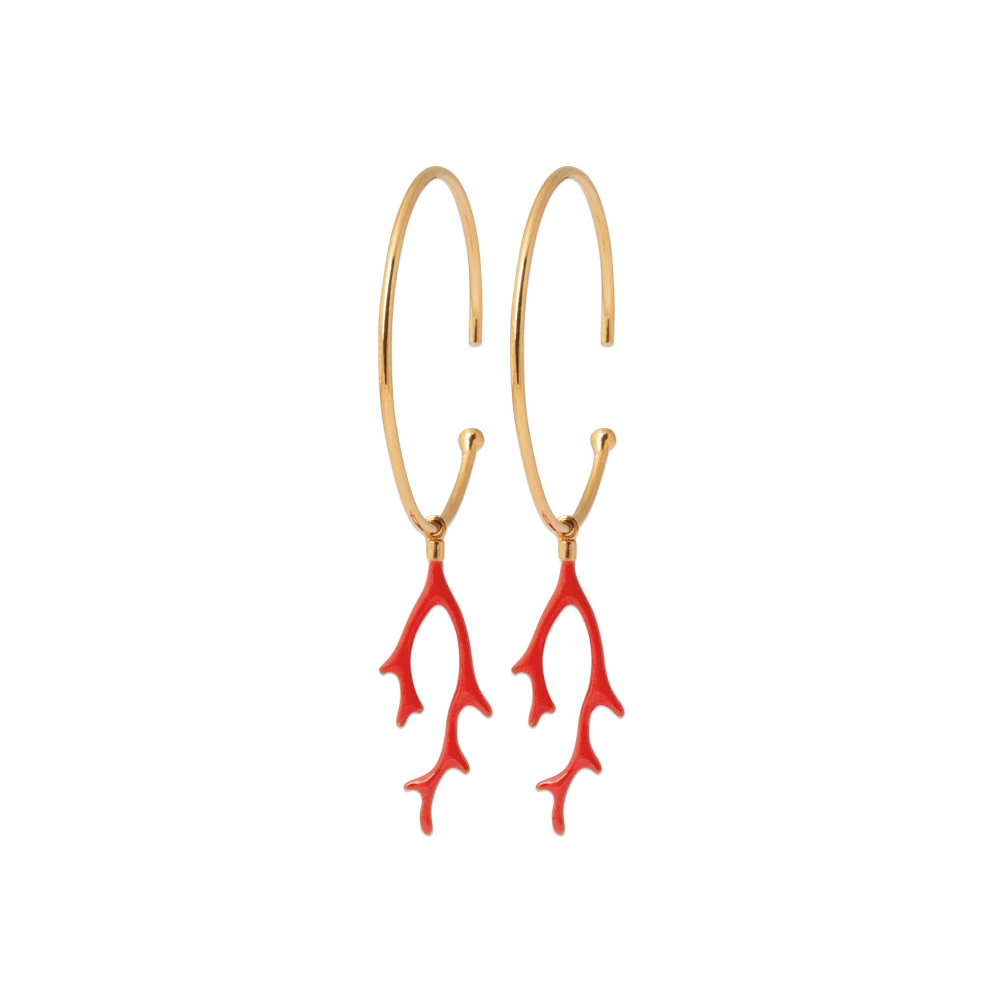 BOUCLES D'OREILLES CREOLE (CORAIL)