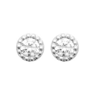 PUCES ZIRCONIUM SERTI ET PERLE