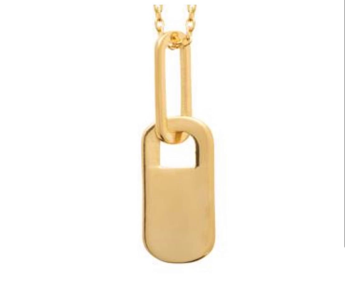 COLLIER PLAQUE RECTANGULAIRE