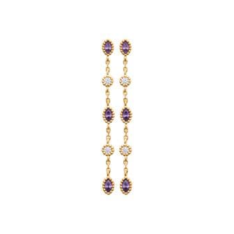 BOUCLES D’OREILLES CRISTAL ET AMETHYSTES