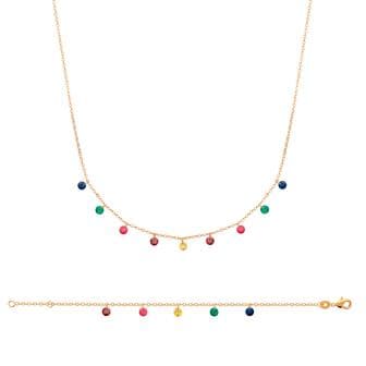 COLLIER PAMPILLES MULTICOLORES