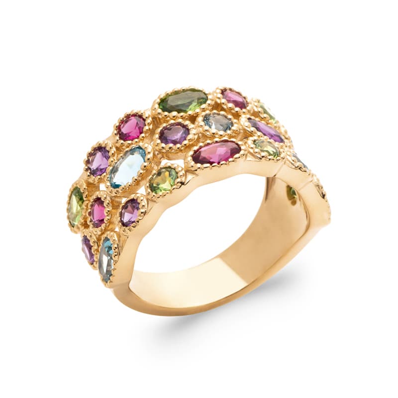 BAGUE MULTI-PIERRES