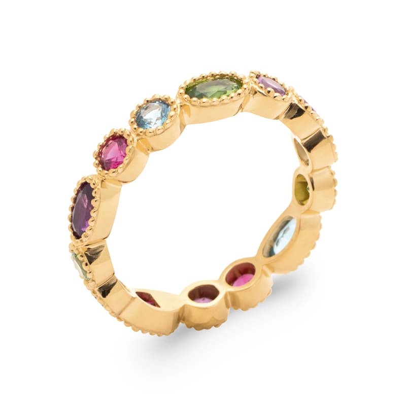 BAGUE ANNEAU MULTI-PIERRES