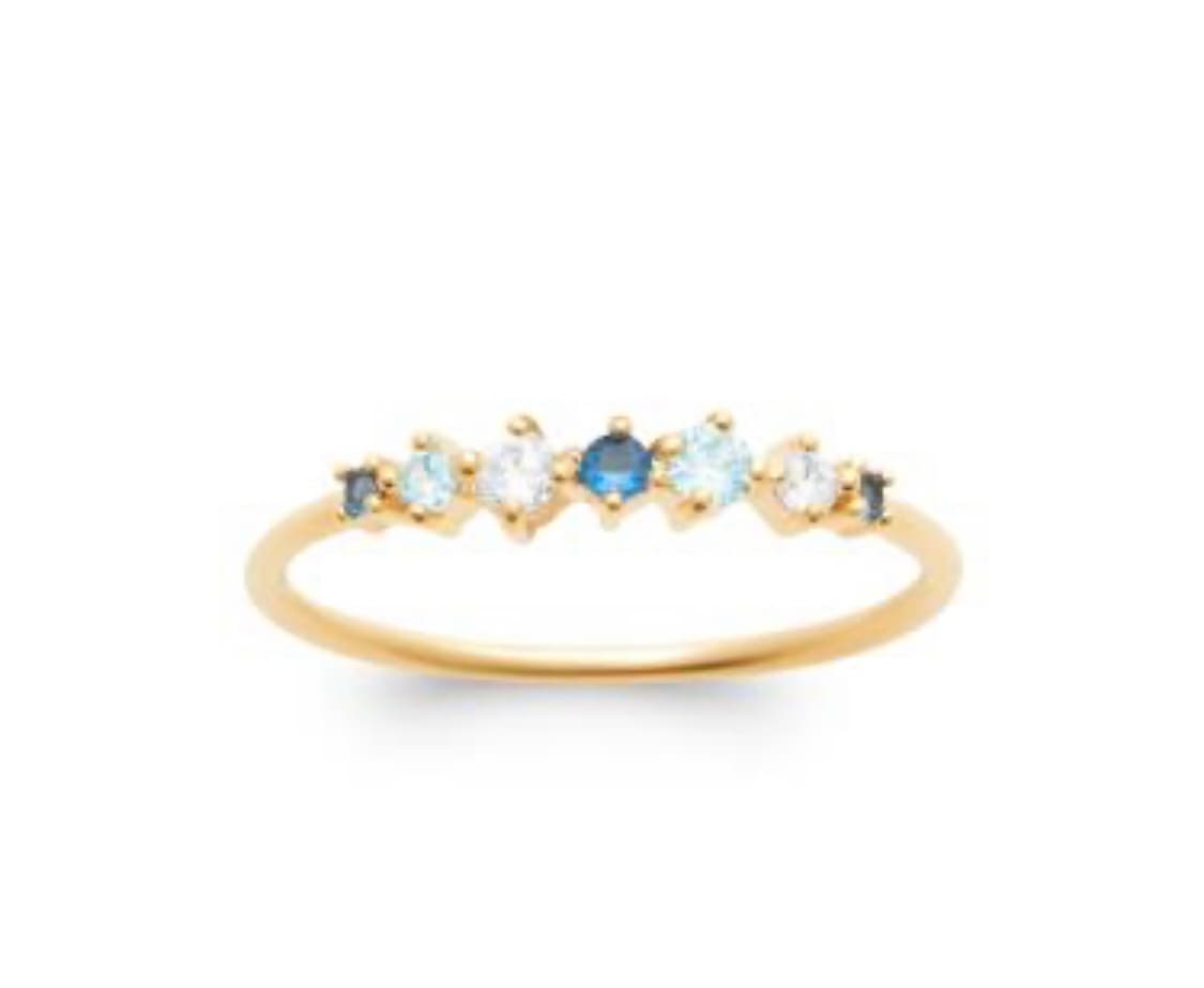 BAGUE PIERRES PLAQUE-OR -