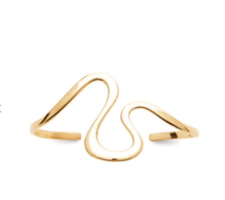 BRACELET JONC PLAQUÉ -OR ONDULÉ – Élégance Moderne et Raffinement Intemporel