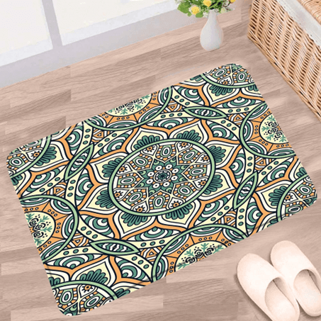 Paillasson FengShui mandala bleu