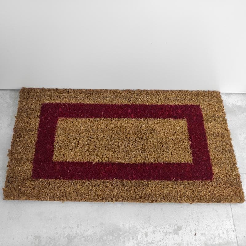 Paillasson en coco rectangle rouge - S
