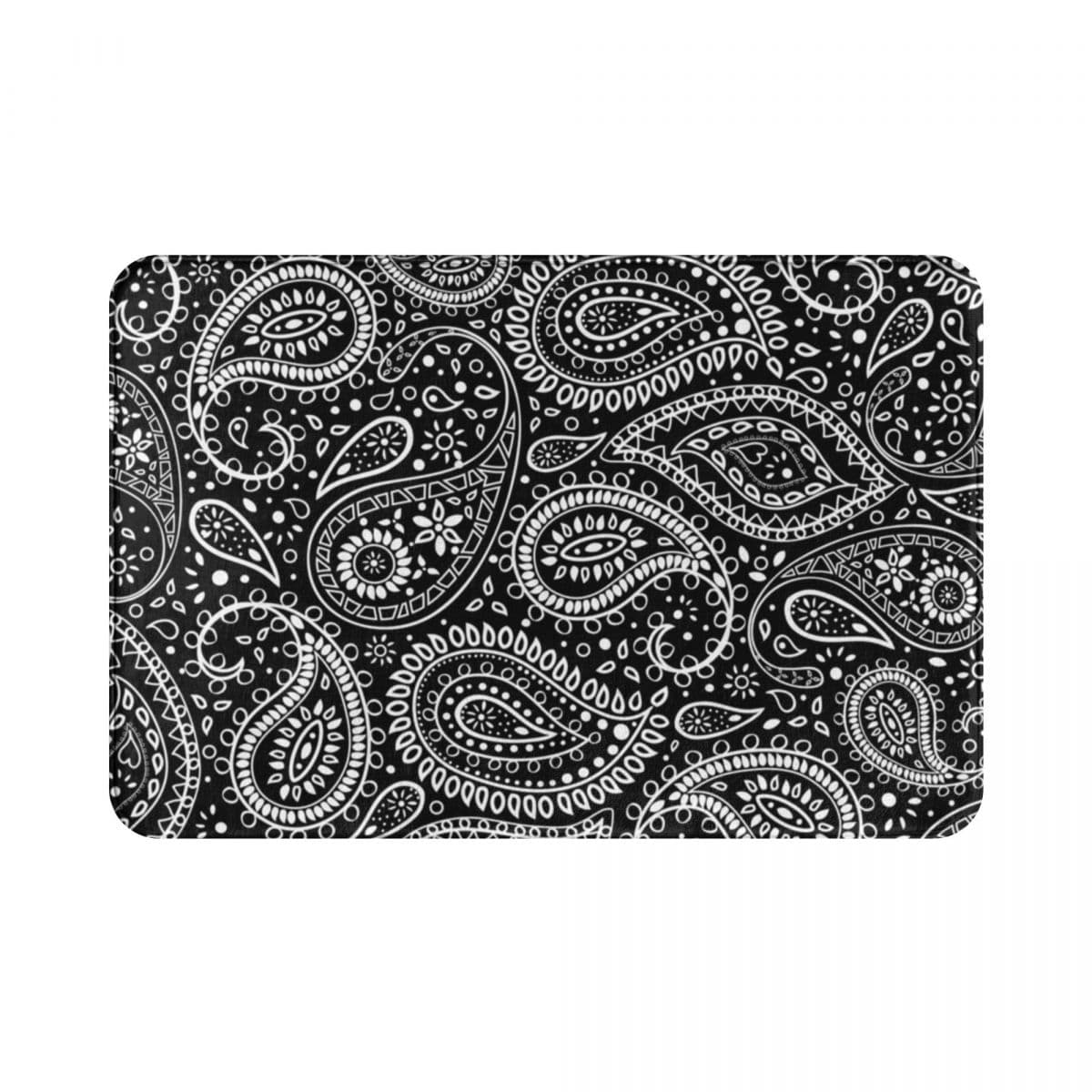 Paillasson noir motif bandana