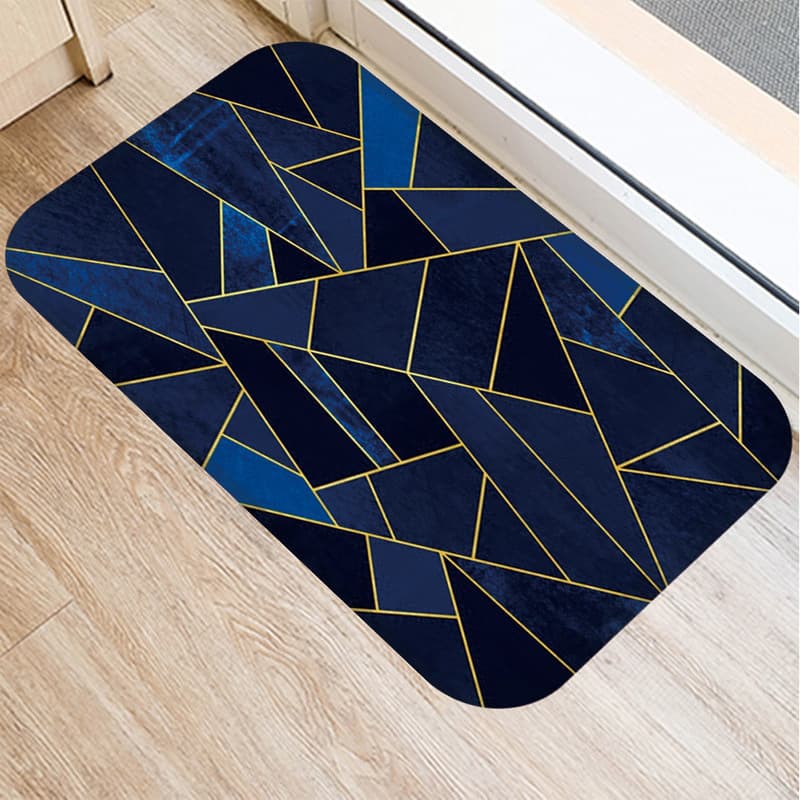 Paillasson scandinave bleu foncé