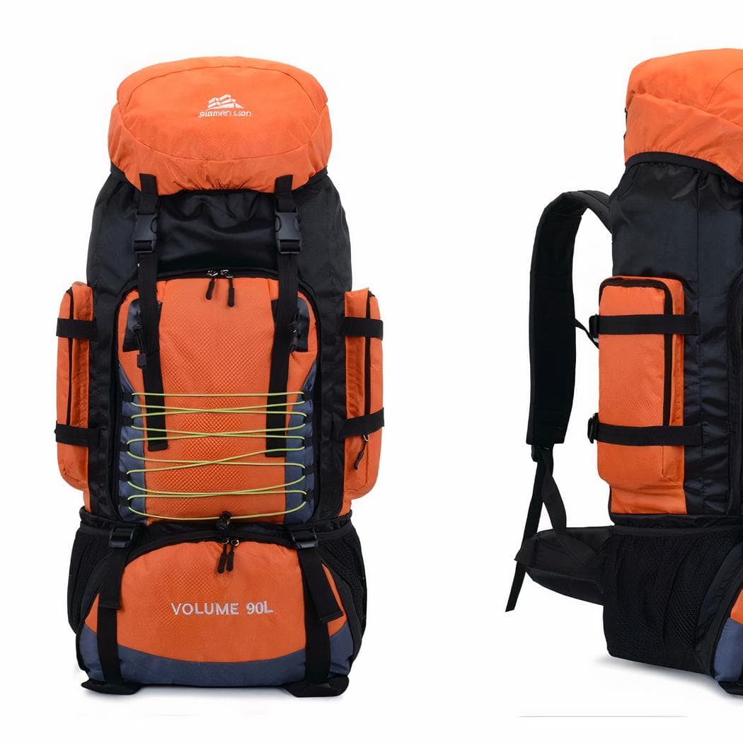 Grand sac à dos randonnée multipoche et ergonomique - orange
