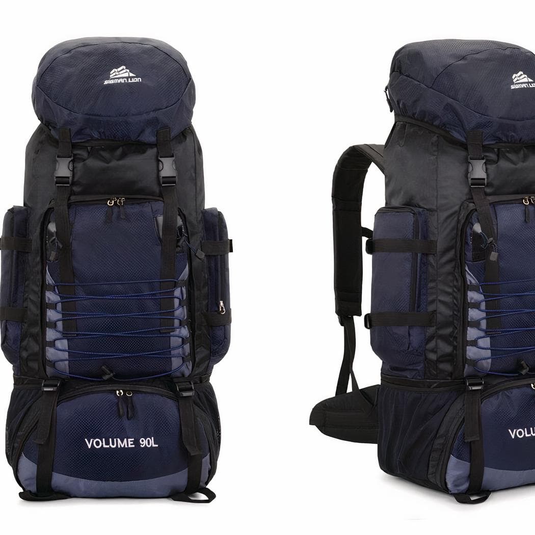 Grand sac à dos randonnée multipoche et ergonomique - bleu-fonce