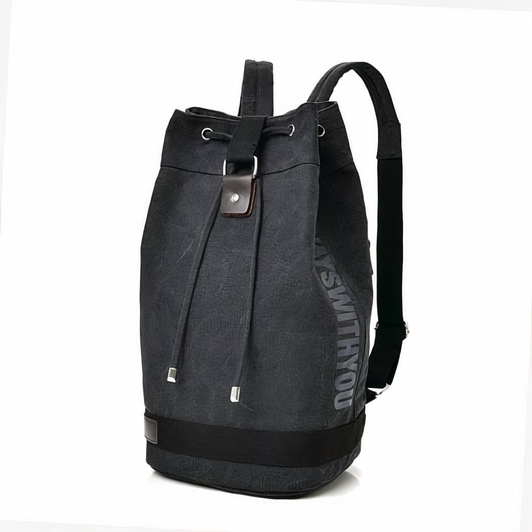 Sac à dos en toile style matelot - noir,m