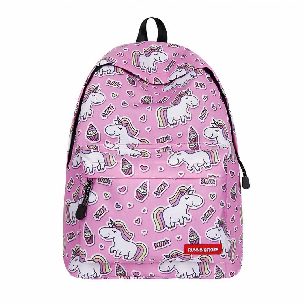 Sac à dos licornes et glaces - rose