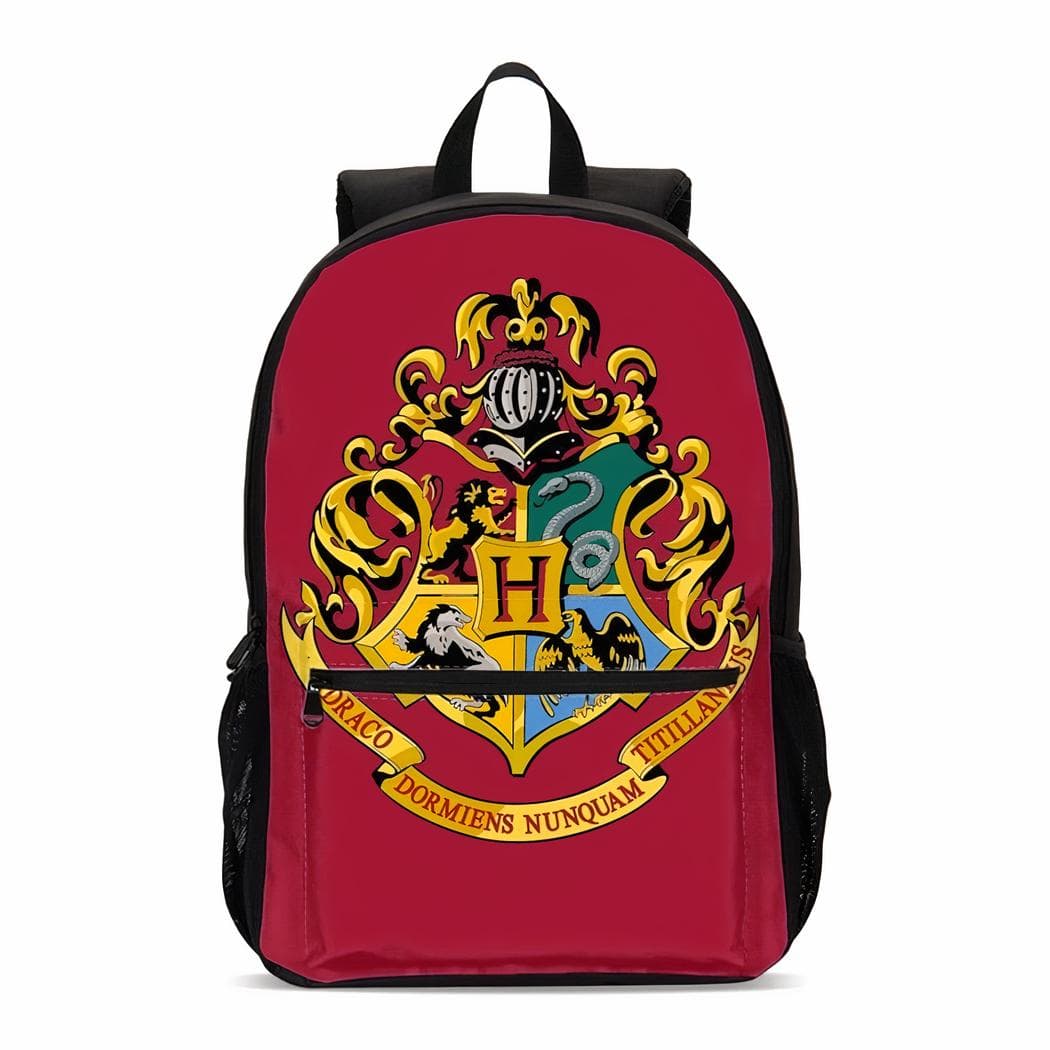 Sac à dos blason Poudlard - rouge