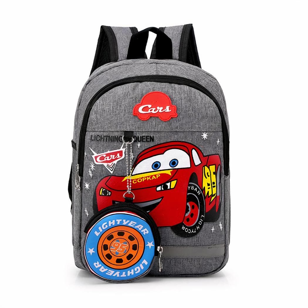 Sac à dos Cars effet jean - gris