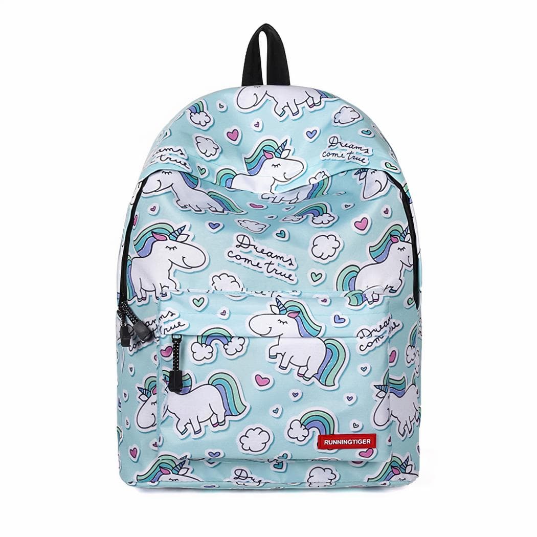Sac à dos licornes et arcs-en-ciel - bleu