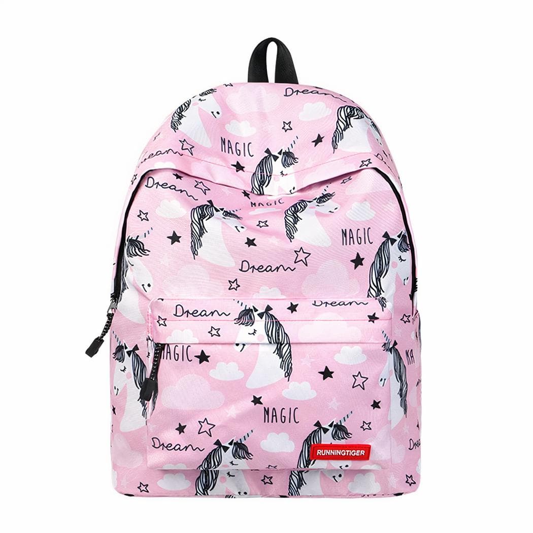 Sac à dos girly avec licornes - rose
