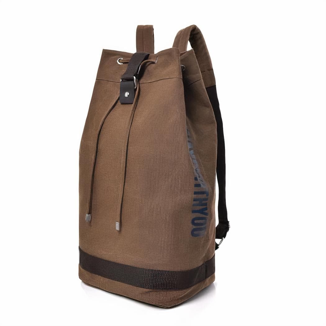 Sac à dos en toile style matelot - marron,m