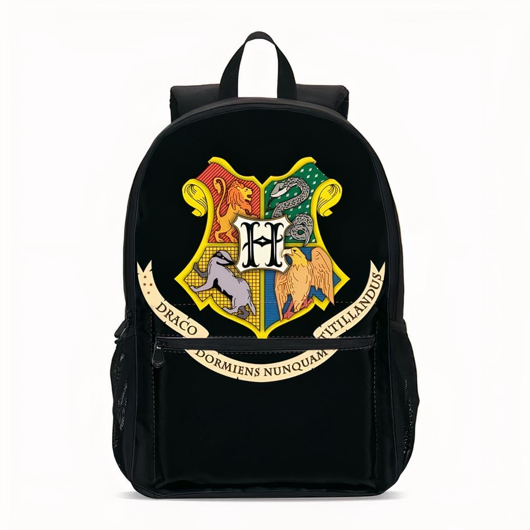 Sac à dos blason Poudlard - noir