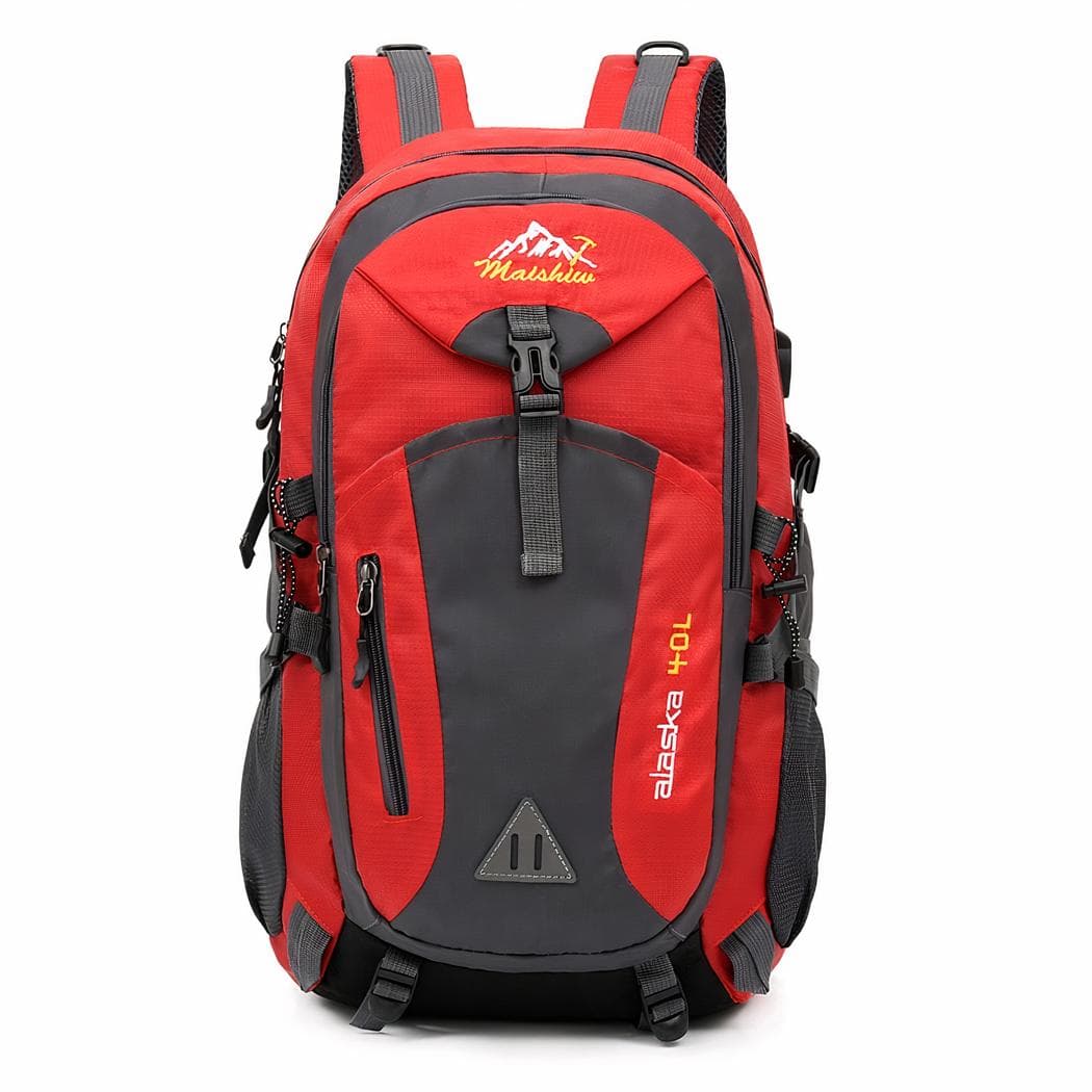 Sac à dos de randonnée avec port USB - rouge