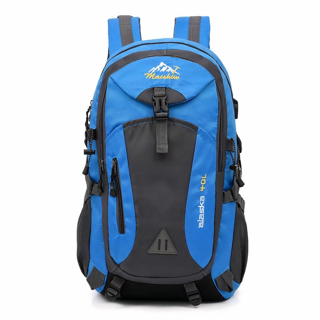 Sac à dos de randonnée avec port USB - bleu
