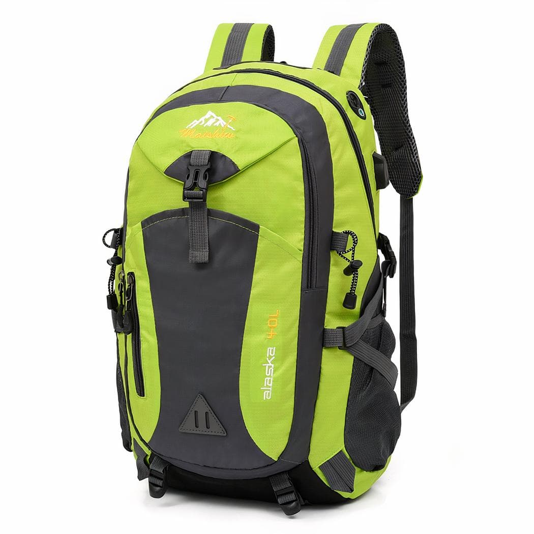 Sac à dos de randonnée avec port USB - vert