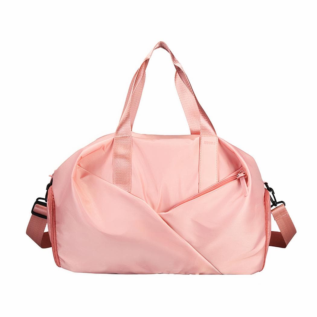 Grand sac de sport finition satinée - rose
